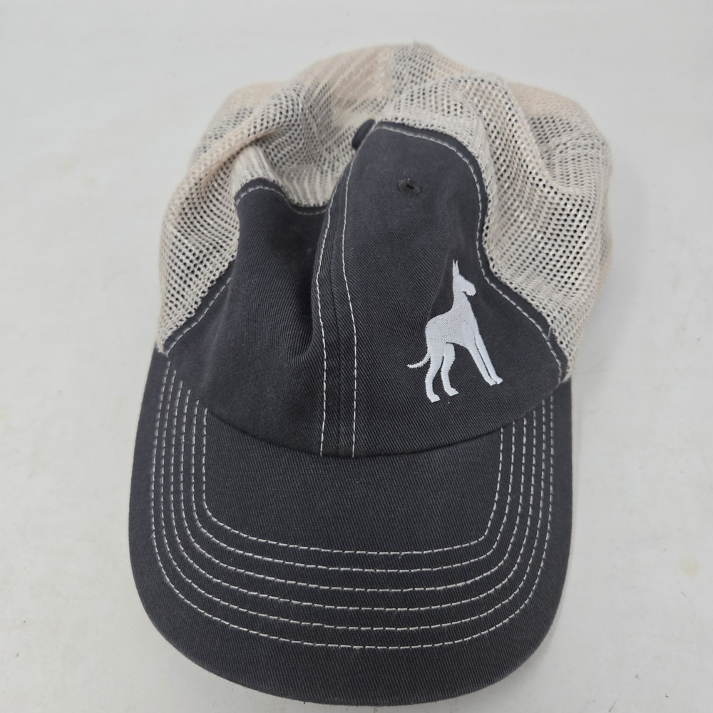 47 Brand Dog Silhouette Trucker Hat Gray Cream Mesh Snapback Cap OSFA